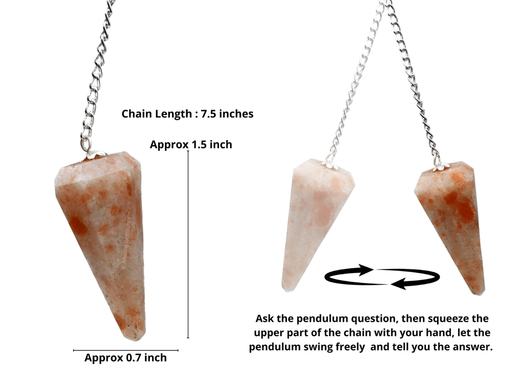 Sunstone Dowsing Crystal Pendulum