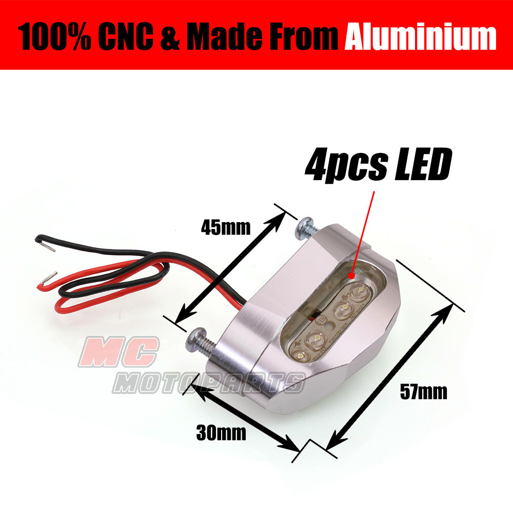 White LED Tail Tidy Small Number Plate Bracket Light