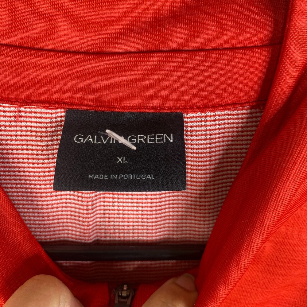 Galvin Green XL Quarter Zip Long Sleeve Golf Pullover Red Logo Performance
