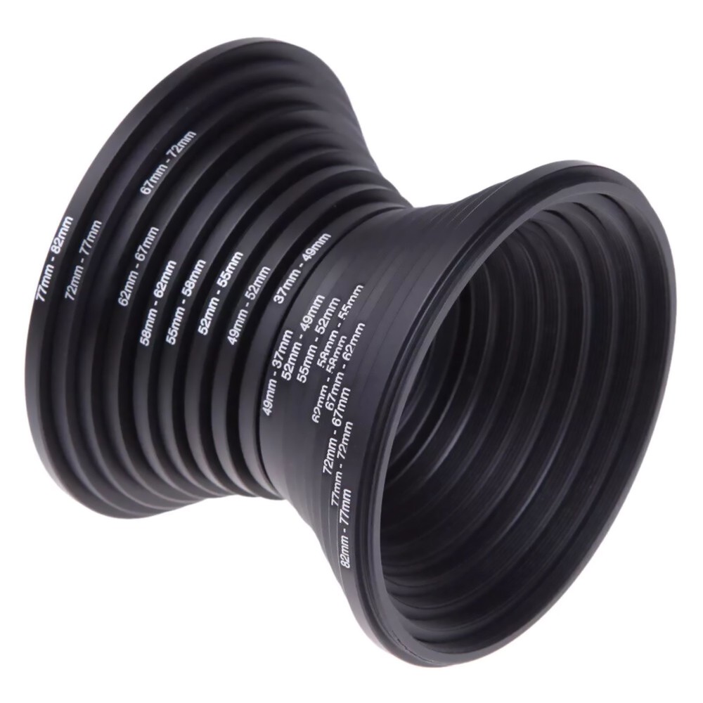 Versatile Size Camera Lens Filter Adapter Ring Universal Compatibility 18pcs