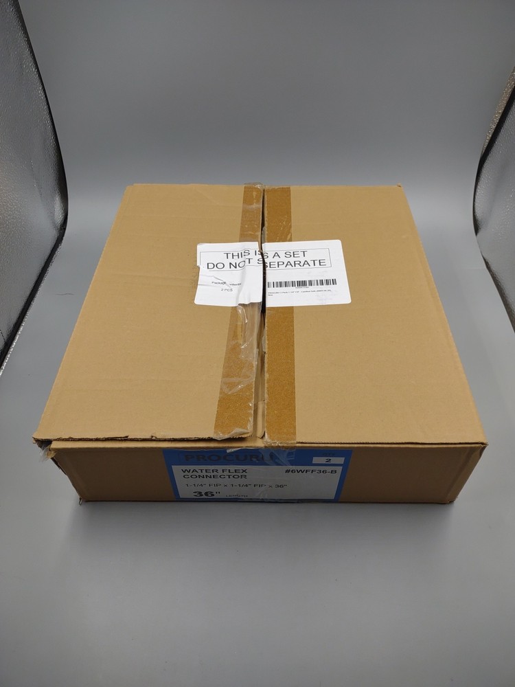 Procuru #6WFF36-B Water Flex Connector 1-1/4" FIP x 1-1/4" FIP x 36" 2-Pack