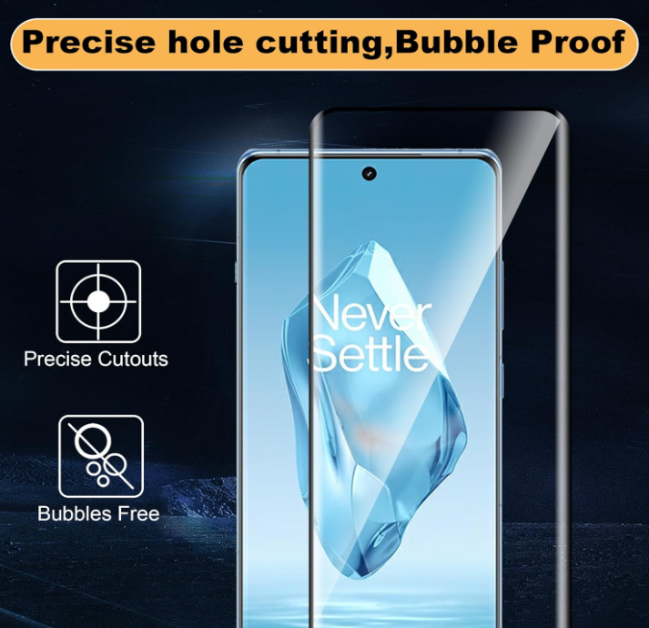 For OnePlus 12R Screen Protector with Camera Lens Protector 9H Hardness