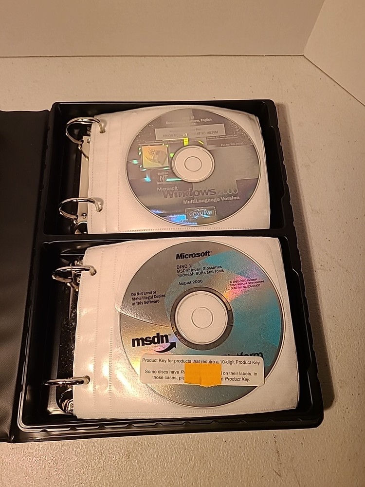 MICROSOFT MSDN Software Discs w/Storage Case Lot of 43