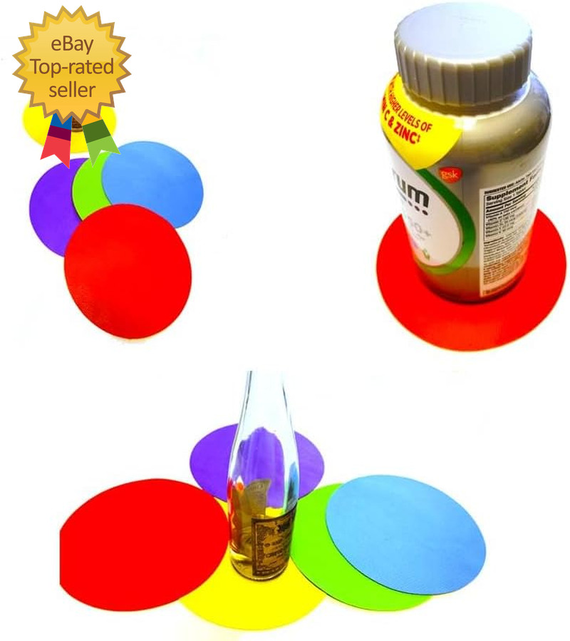 4Pcs Rubber Jar Opener Bottle Gripper Non Slip Pad Multi-Function Can Opener