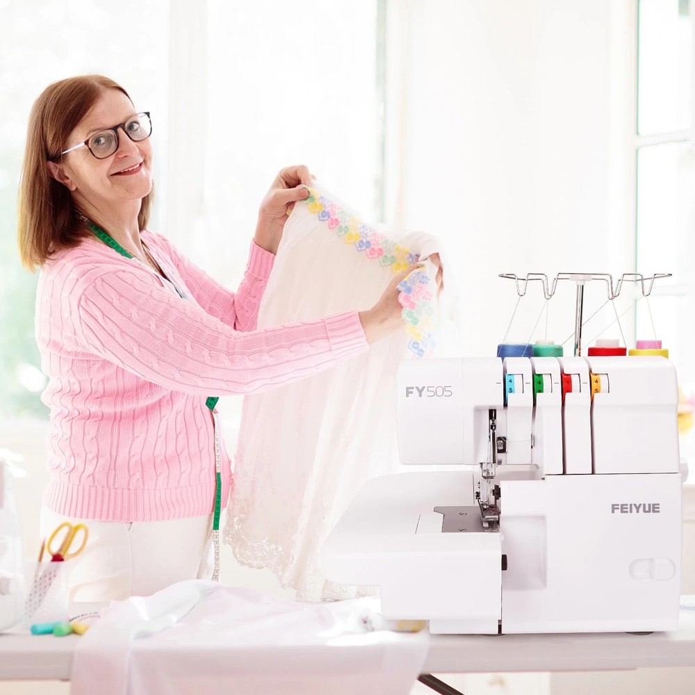FEIYUE FY505 Serger Overlock Machine with 2/3/4 Thread Capability