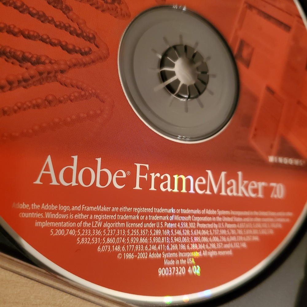 Adobe FrameMaker 7.0 for Windows & Serial Number