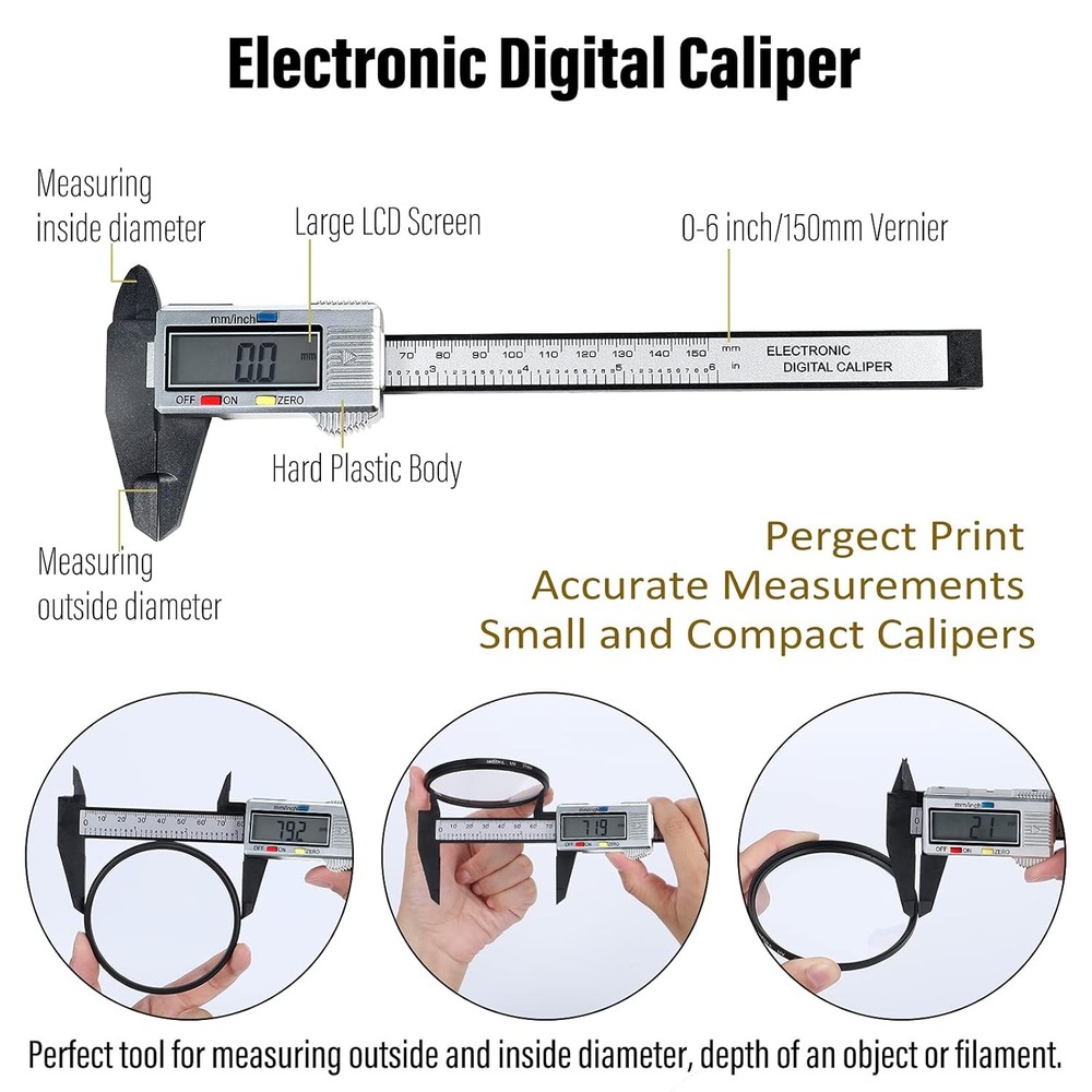 81-Piece 3D Printer Tools Kit with Caliper, Wrenches, Scraper, & More