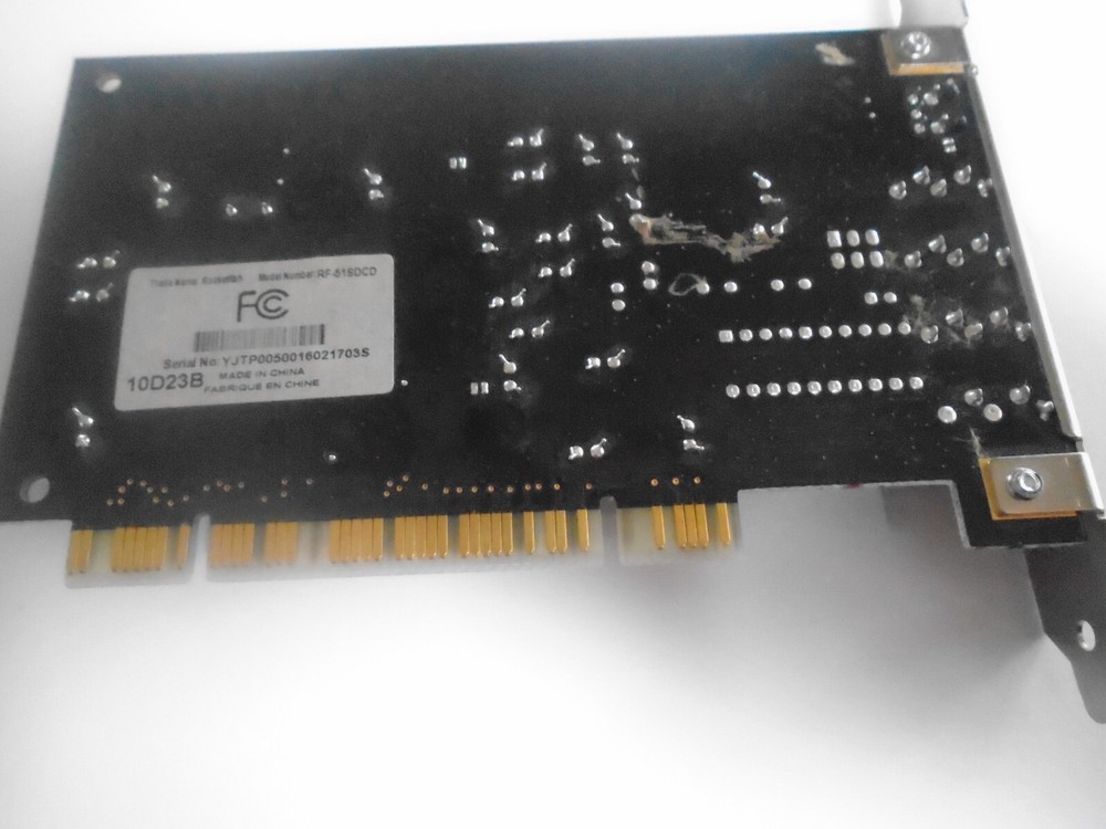 ROCKETFISH RF-51SDCD PCI Sound Card for PC Removed From Working system