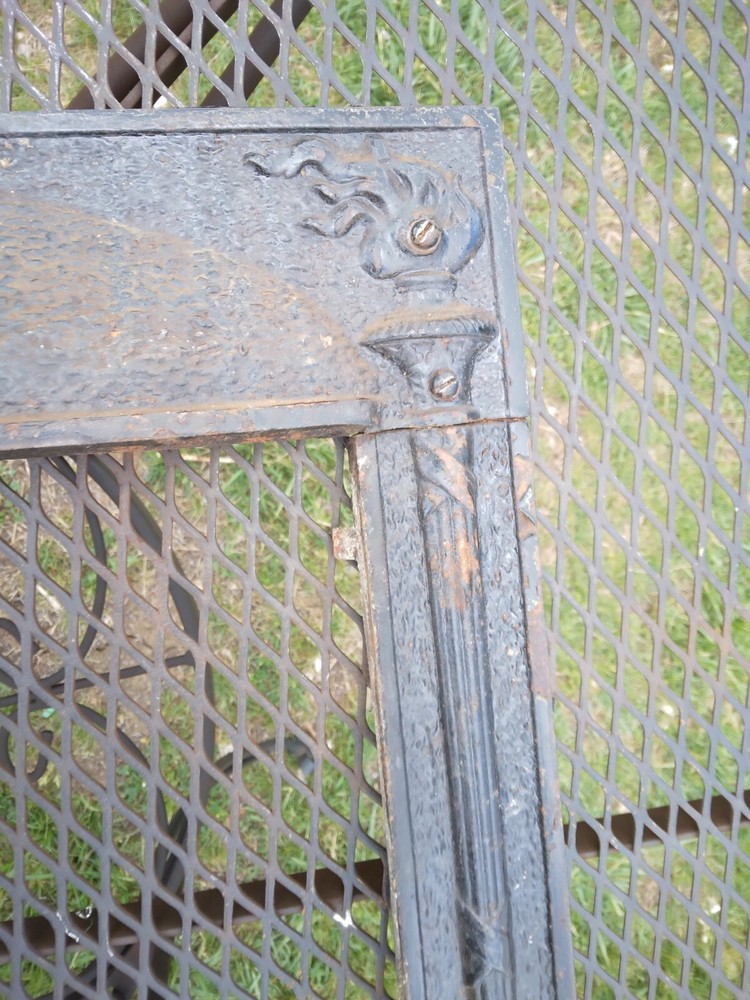 Antique Victorian Cast Iron Fireplace Surround