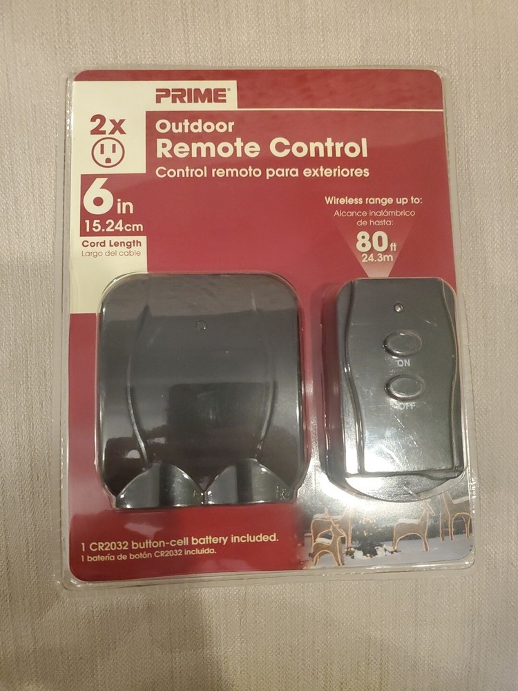 Prime - Outdoor Remote Control Power System - Wireless Range 80' Intertek - NEW
