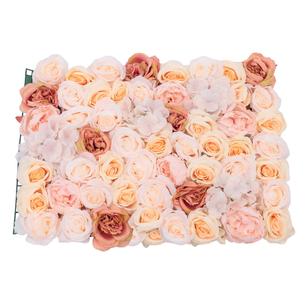 4Pcs Banquet Wedding Party Artificial Flower Silk Hydrangea Wall Panel Decor