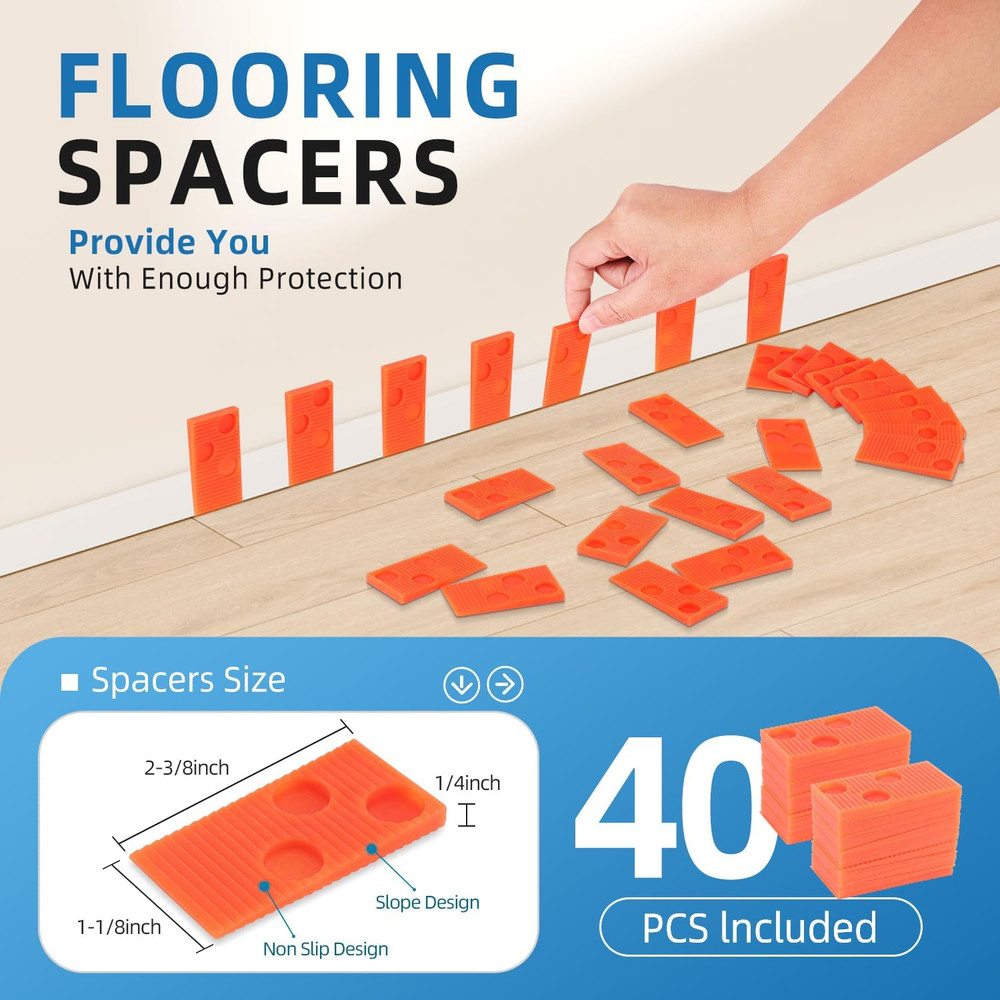 43-Piece Vinyl Flooring Installation Kit - Complete Laminate Tools Set