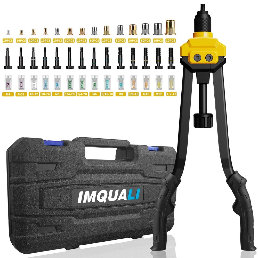 IMQUALI Rivet Nut Tool Kit, 16" Rivnut 16‘’ Tool, Black