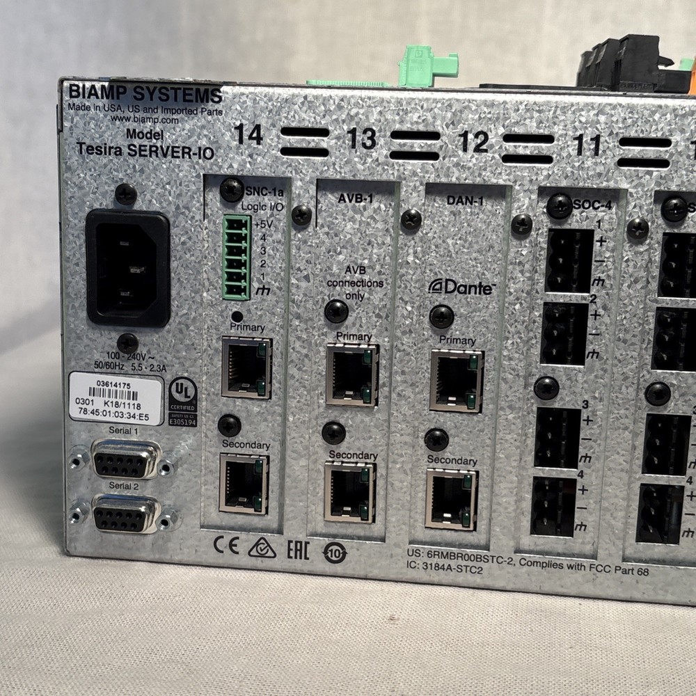 Biamp Systems Tesira SERVER-IO (Lot #4)