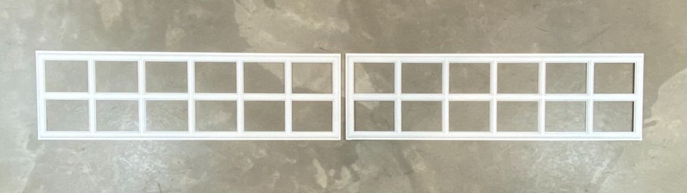 2 Amarr Stockton Replacement Inserts for Long Panel Amarr Garage Doors White