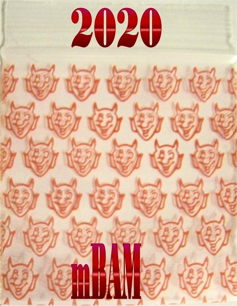 100 PACK RED DEVILS 1515 Apple Zip Baggies 1.5X1.5" POLYBAGS DEVIL