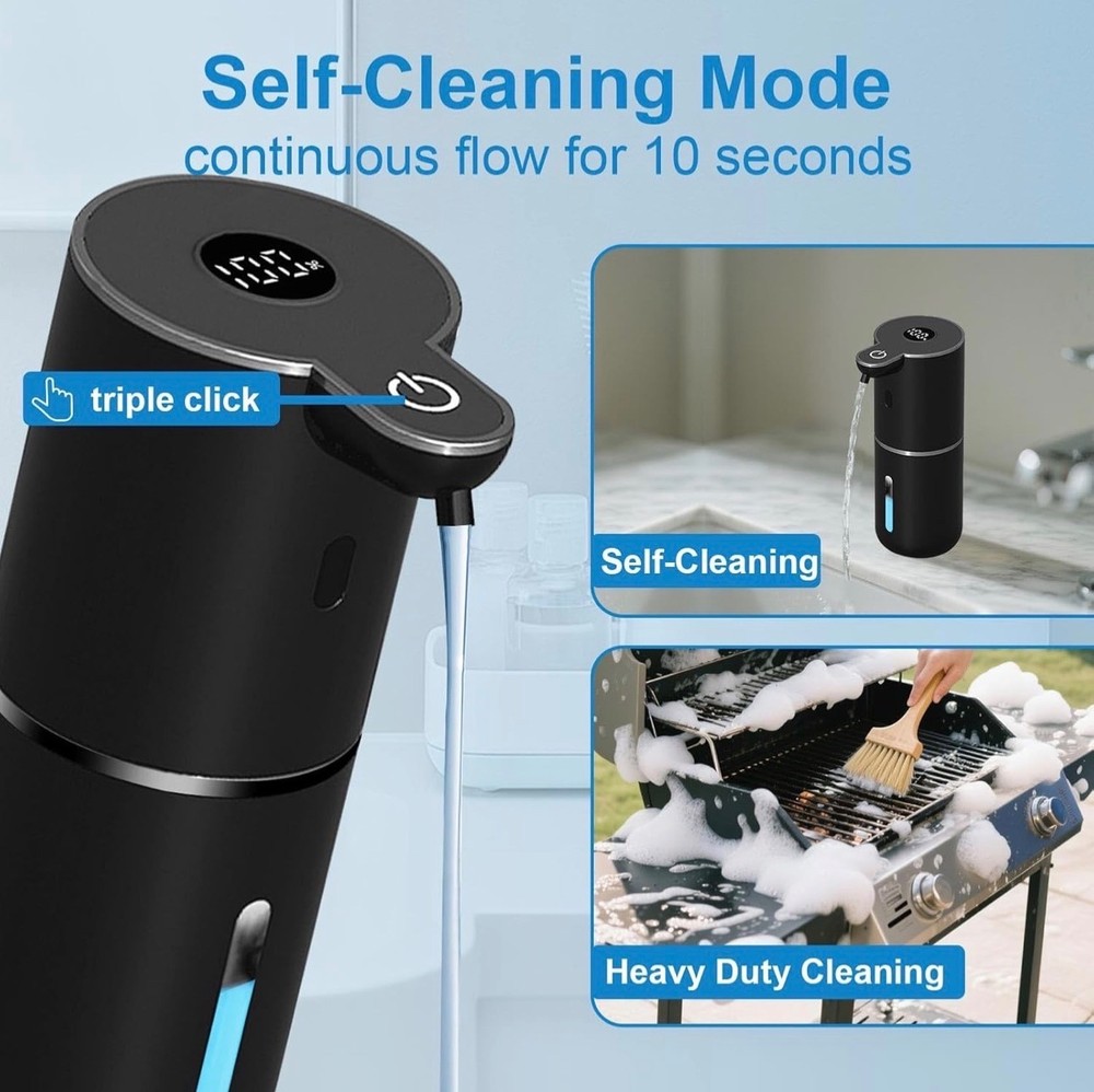 Automatic Soap Dispenser Touchless USB Rechargeable 380ml Sensor Kitchen