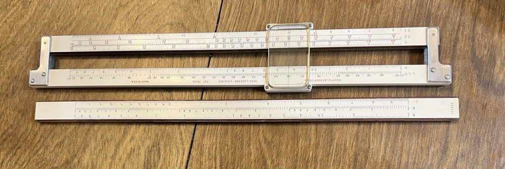 Vintage Keuffel & Essler Slide Ruler Leather Case