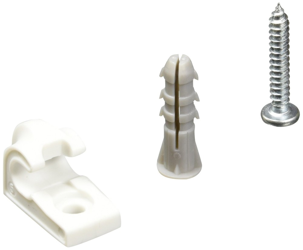 754600 White Down/Wall Clip 12 Pack