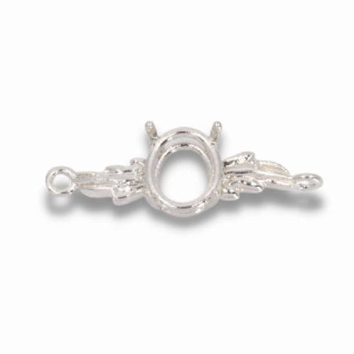 Oval Leaf Design Pre-notched Bracelet Link