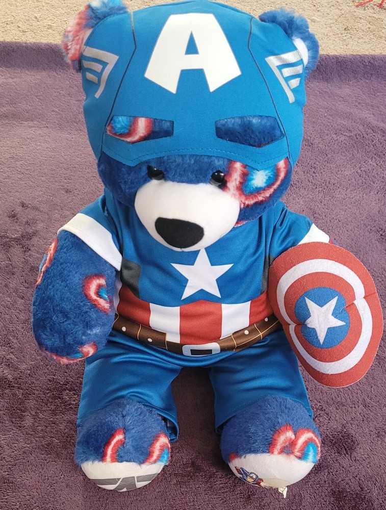 Build-A-Bear Captain America Shield Pattern 16" Plus 3 Build-A-Bear Outfits