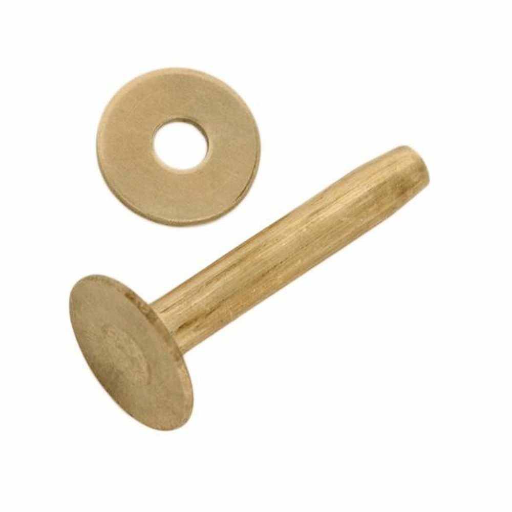 20 SETS Solid COPPER or BRASS Rivets & Burrs, Sizes #9_#12_#14 ASSORTED LENGTHS
