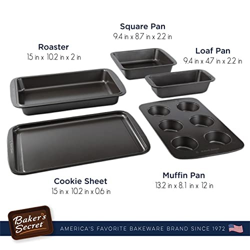Nesting Baking Set of 5 Bakeware Pans, Save Space Kitchen Appliances, Baking