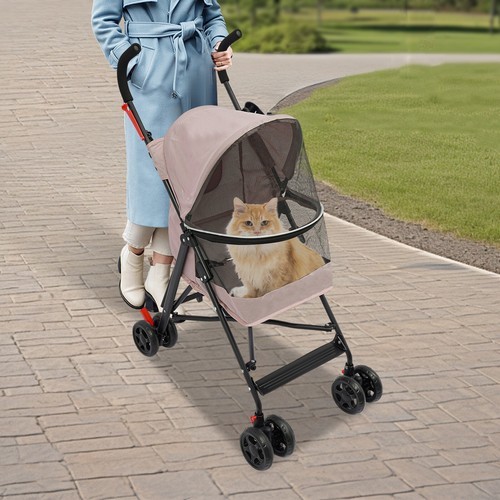 Foldable Small & Medium-sized Dogs Cats Pet Stroller Trolley Pet Travel Stroller