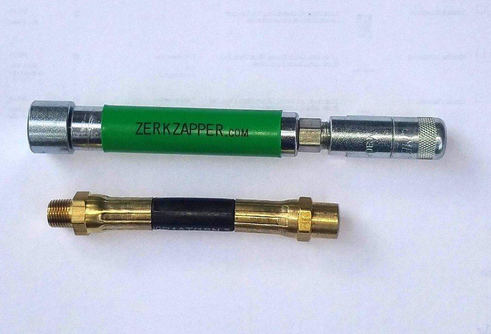 Zerk Zapper Grease Fitting Tool with hose extension