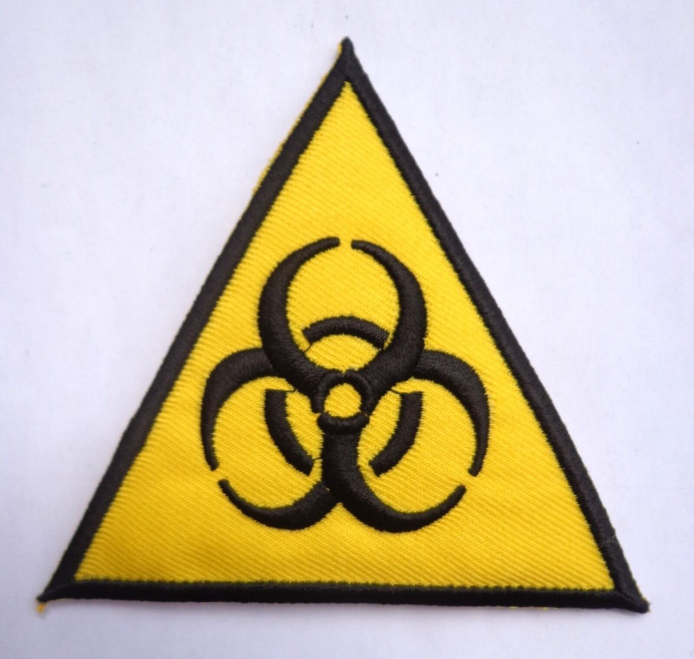 biohazard patch badge triangle iron on ZOMBIE APOCALYPSE