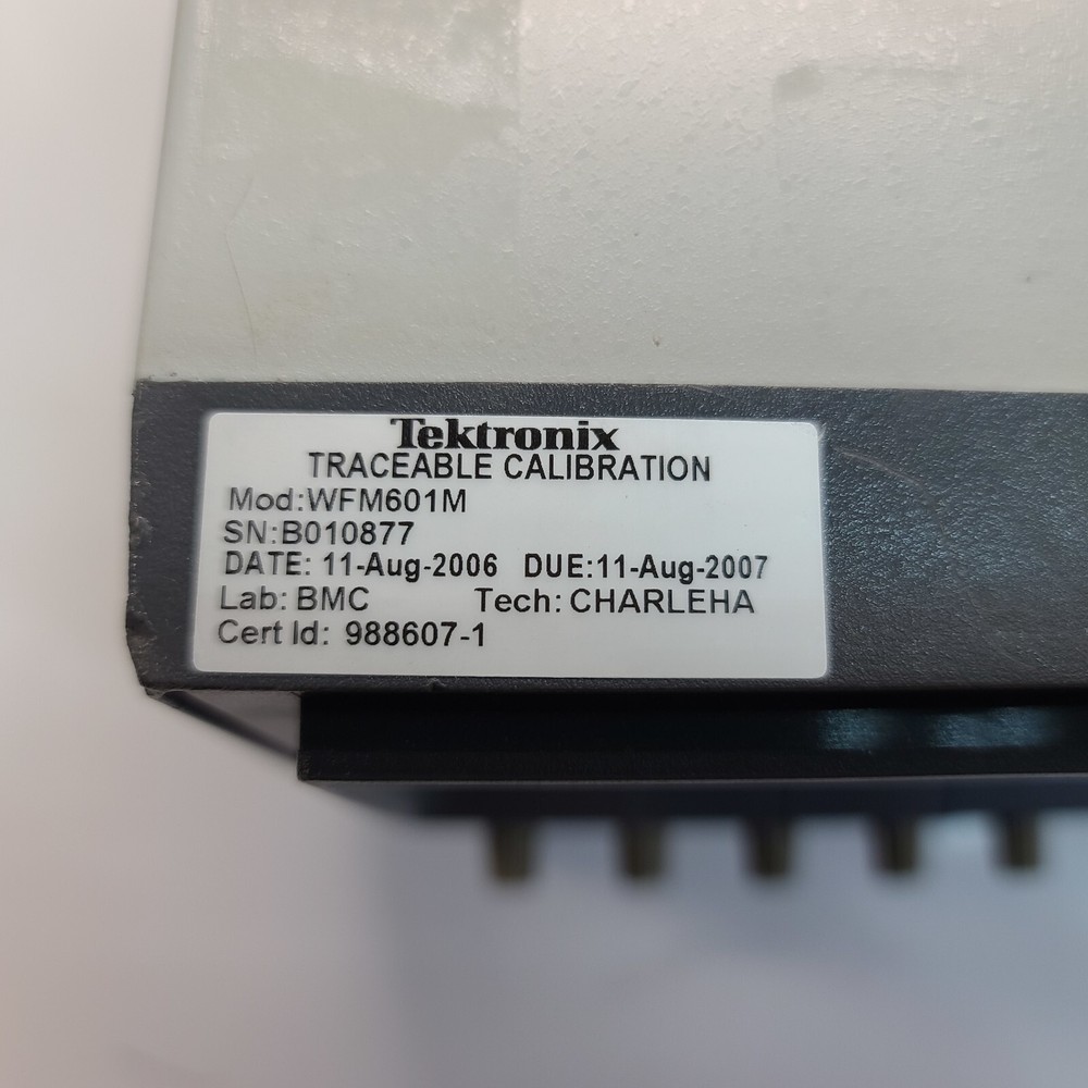 Tektronix WFM601M Serial Component Monitor *Configuration Error*