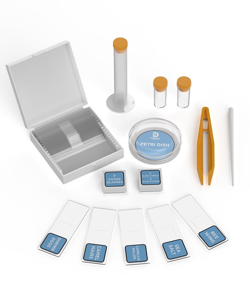 Discovery #MINDBLOWN 1200X, 600X, 300X Microscope, 41-Piece Experiment Lab Set