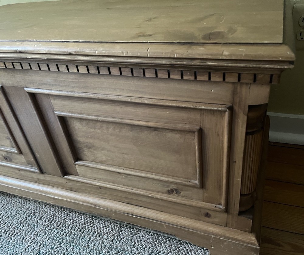 Pine Rustic Large Wooden Storage Trunk