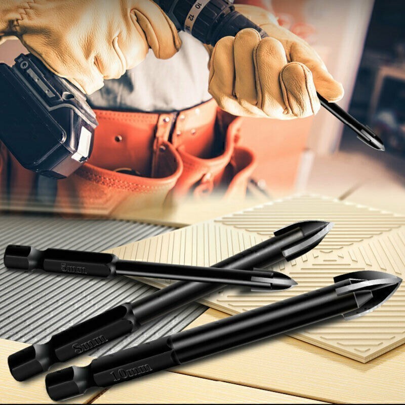 6Pcs Tungsten Carbide Drill Bit Set For Ceramic/Tile/Concrete/Brick Wall Glass