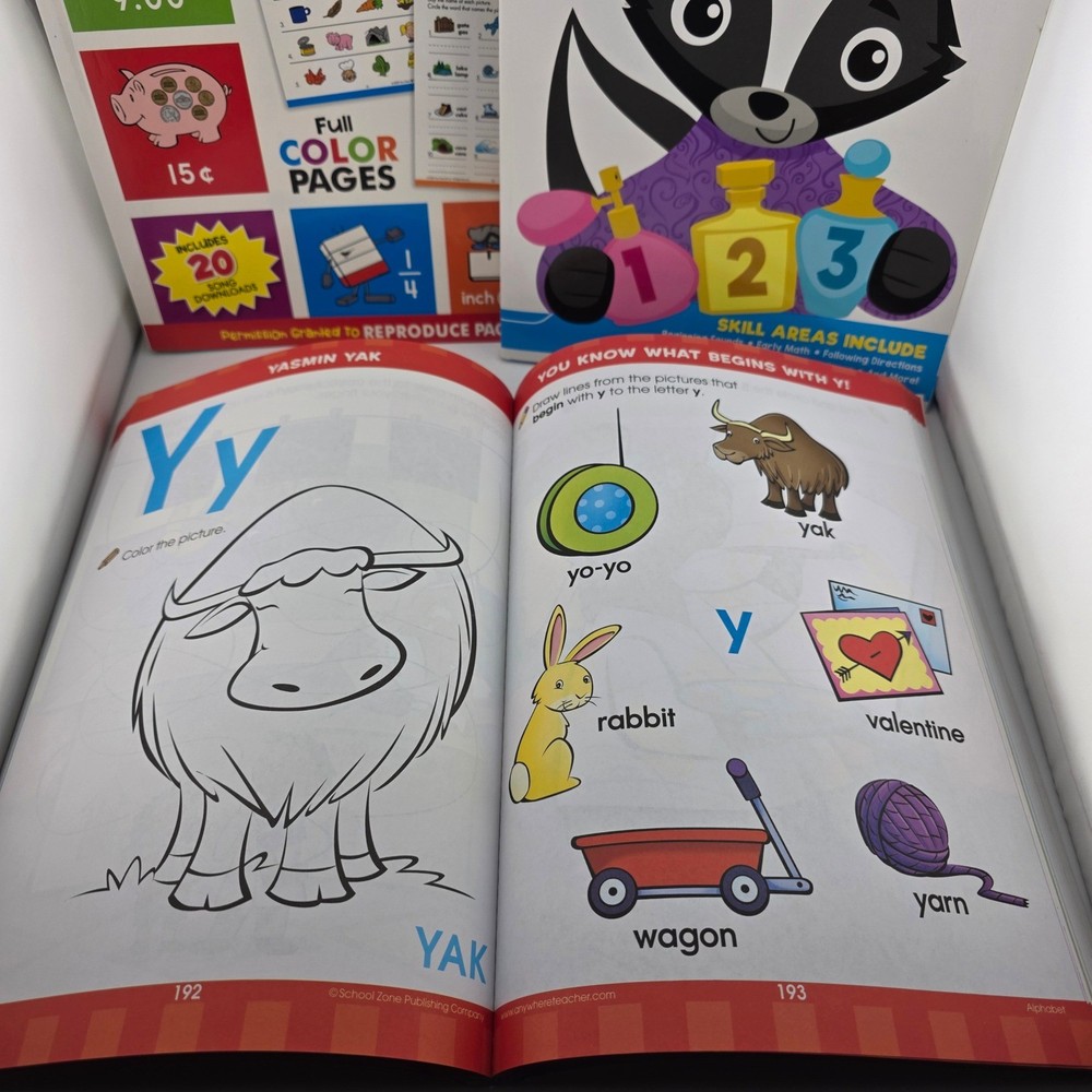 Learning Workbook Bundle Preschool Kindergarten First Grade 3 Books