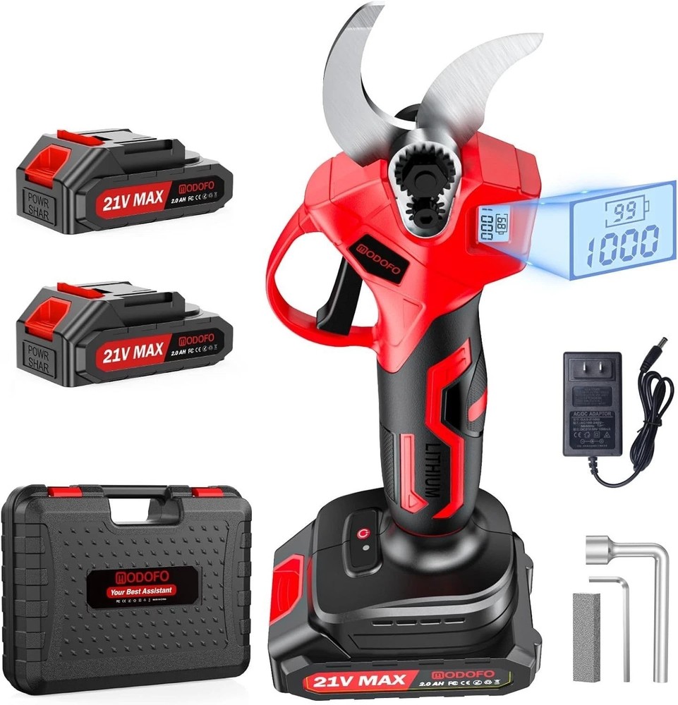 Upgraded Electric Pruning Shears,1.4" Cutting Diameter Cordless Power Pruner ...