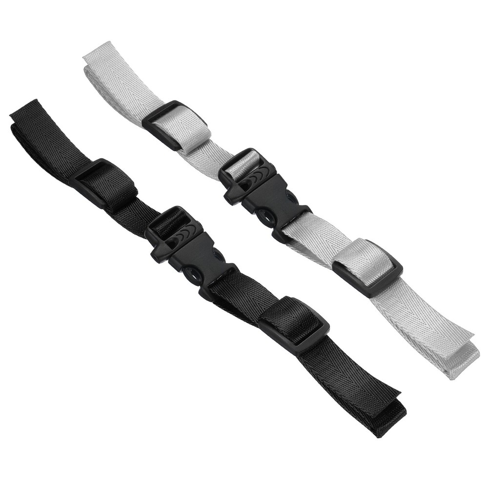 Backpack Belt Strap Set, 2 Pcs Strap with Quick-Release Buckle, Black, Grey