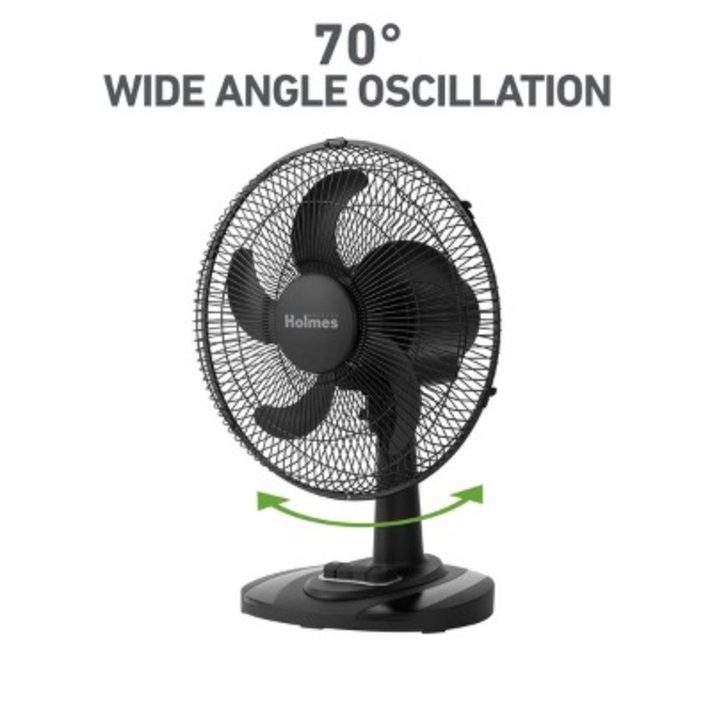 12" Table Breeze Table Oscillating Fan Black