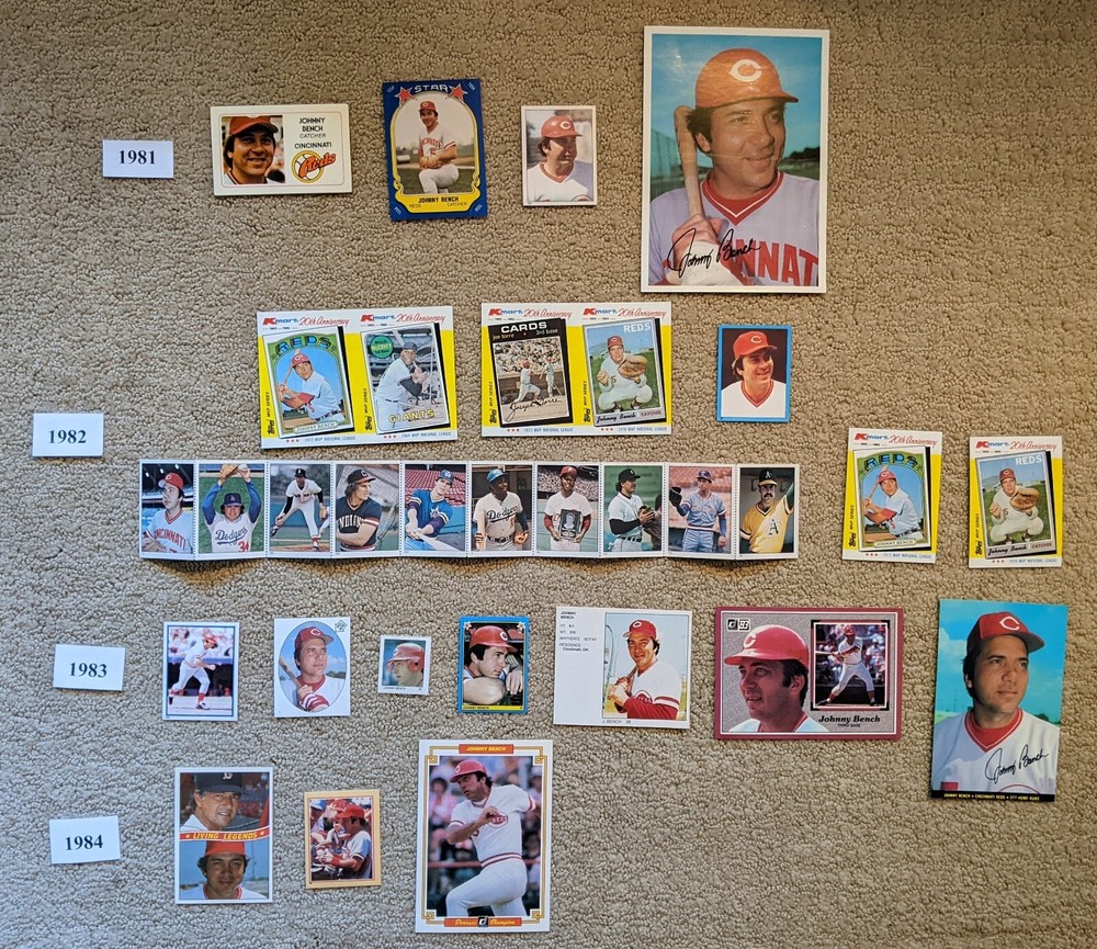 U Pick from 29 Different Johnny Bench items