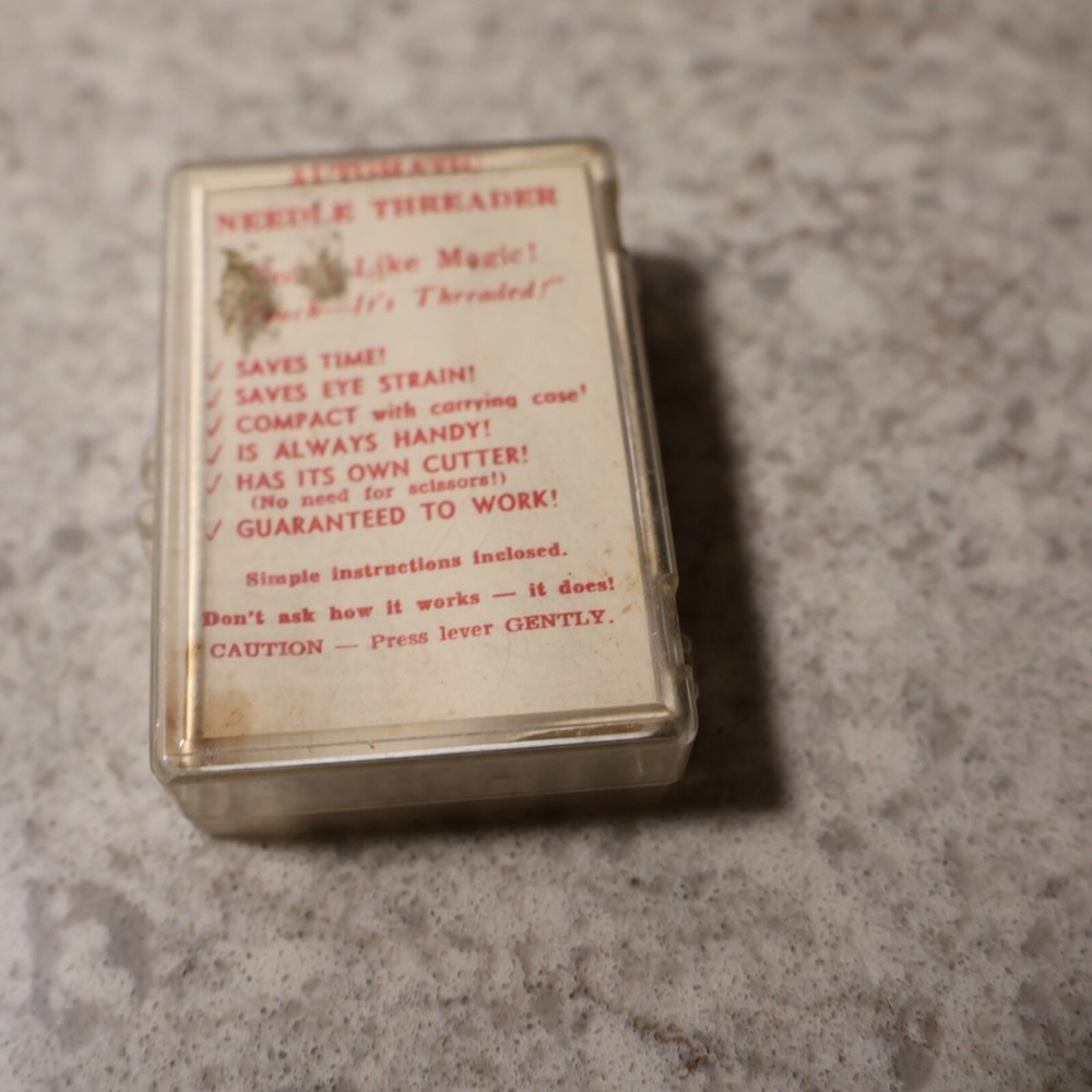 Vintage Mid-Century Plastic Witch Needle Threader West Germany Threading Tool