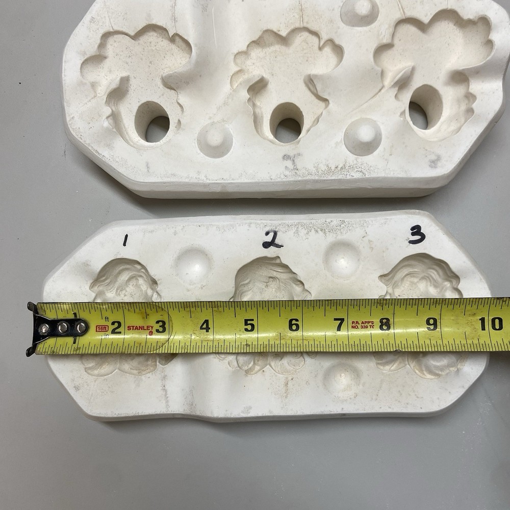 Ceramic Slip Casting Mold 3 Sm. Cherub Ornaments Scioto