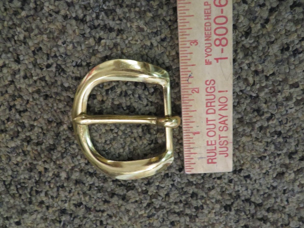 Lot of 5 Solid "Brass" Belt Buckles - New
