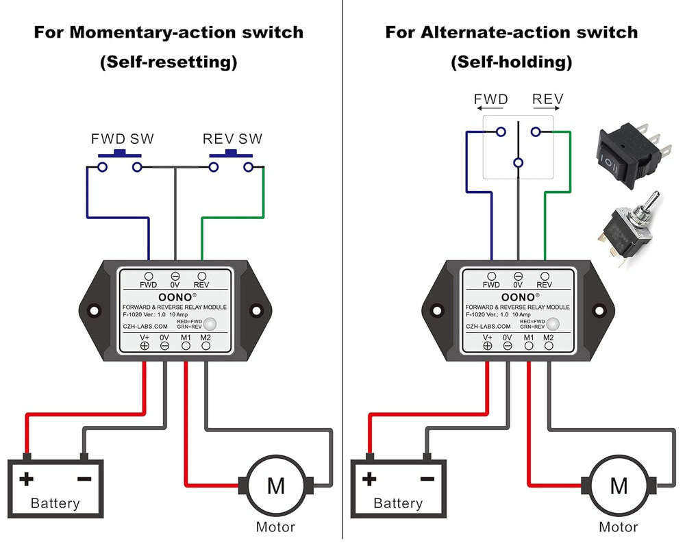 Forward and Reverse Relay Module for Motor/Linear Actuator, Reversing Relay Modu