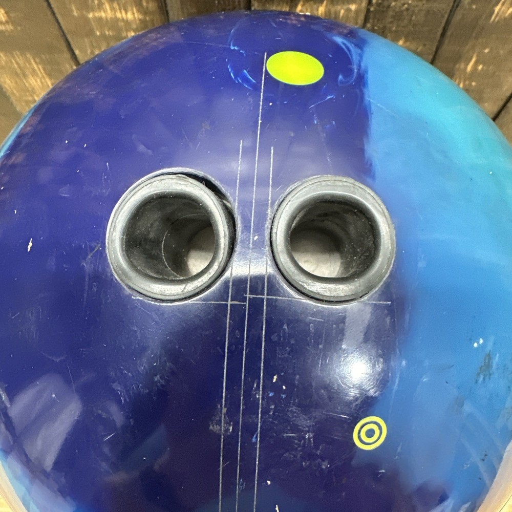 900 Global Xponent Bowling Ball 15lbs Blue Solid Reactive Symmetric Single Drill