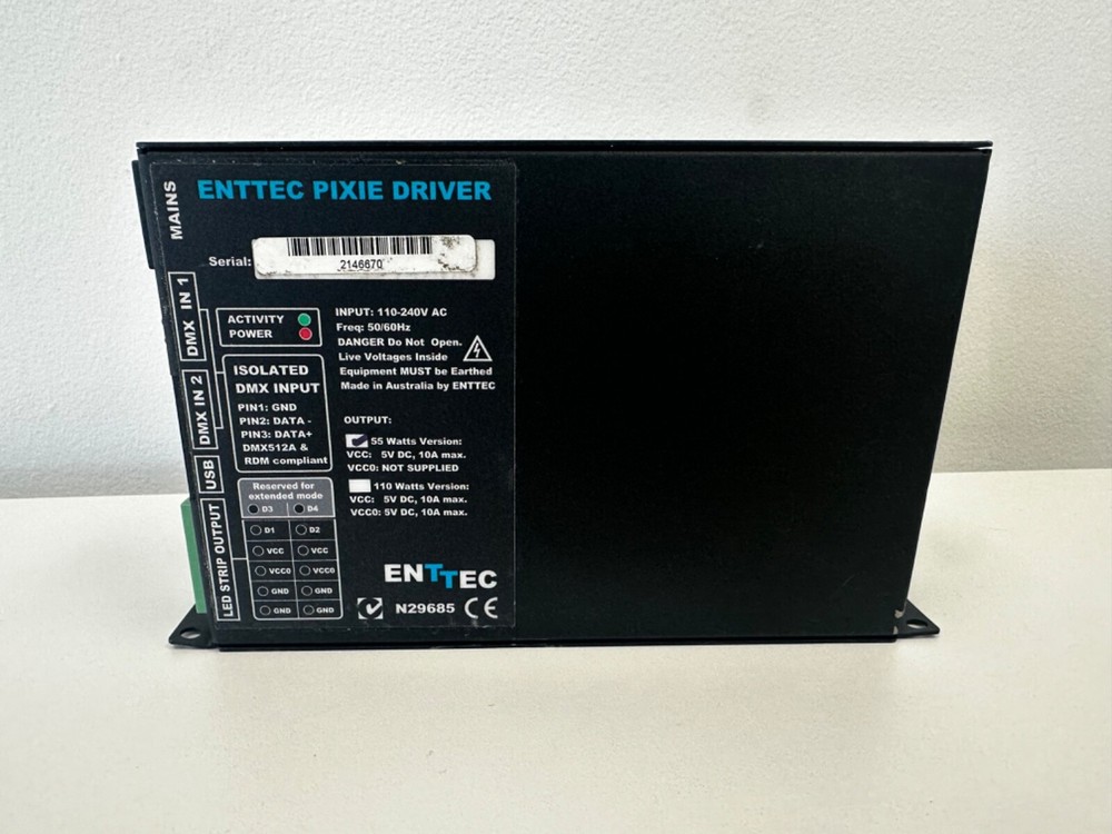 ENTTEC PIXIE DRIVER 5v 55 Watts DMX LED Light Driver