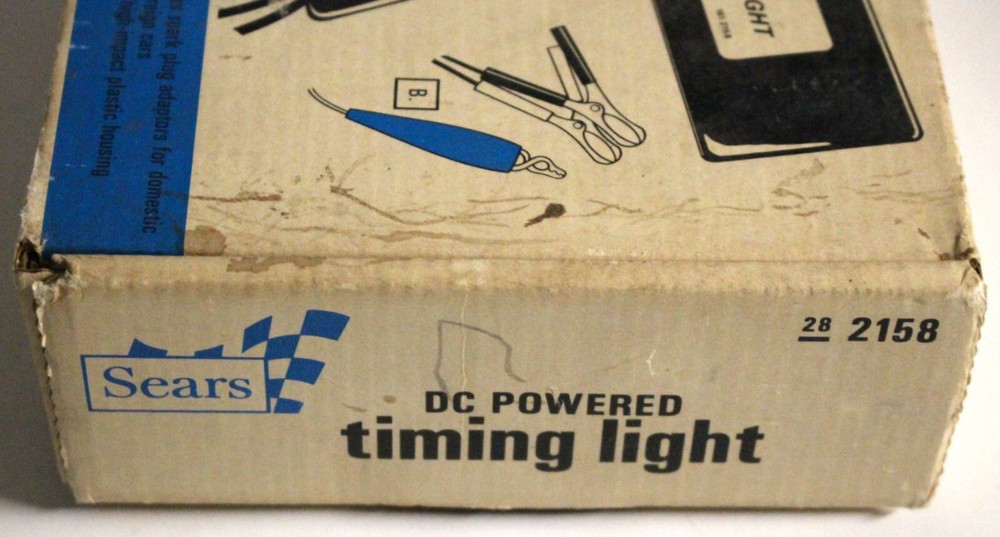 Vintage Sears Dc Powered Inductive Timing Light with Box 28-2158