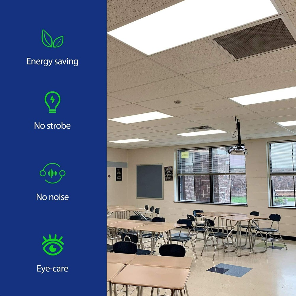 4 Pack 2x4 FT LED Panel Light,75Watt Drop Ceiling Lights, 5000K Daylight White