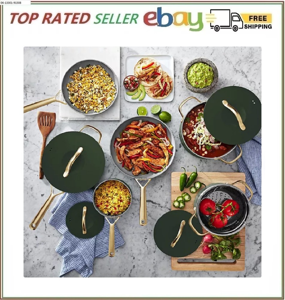 Member's Mark 11-Piece Modern Ceramic Cookware Set (Assorted Colors)