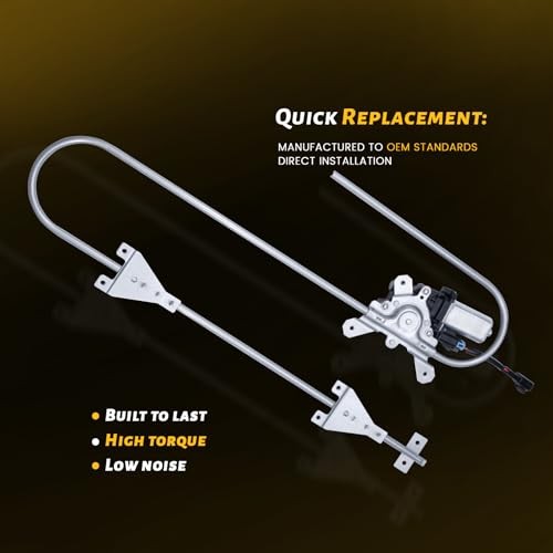 Power Window Regulator with Motor Compatible with Kenworth Front Passenger Side