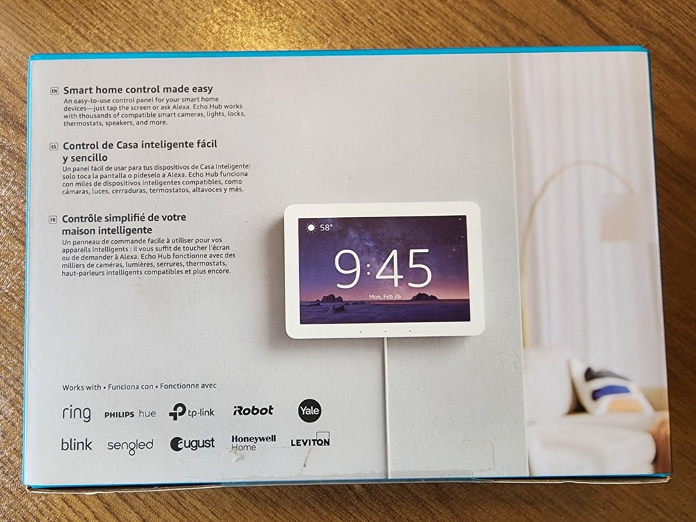 New Amazon Echo Hub 8" Smart Home Control Panel with Alexa White